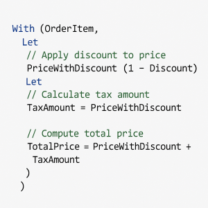 Power App formula text applying discount, calculating text and calculating total price
